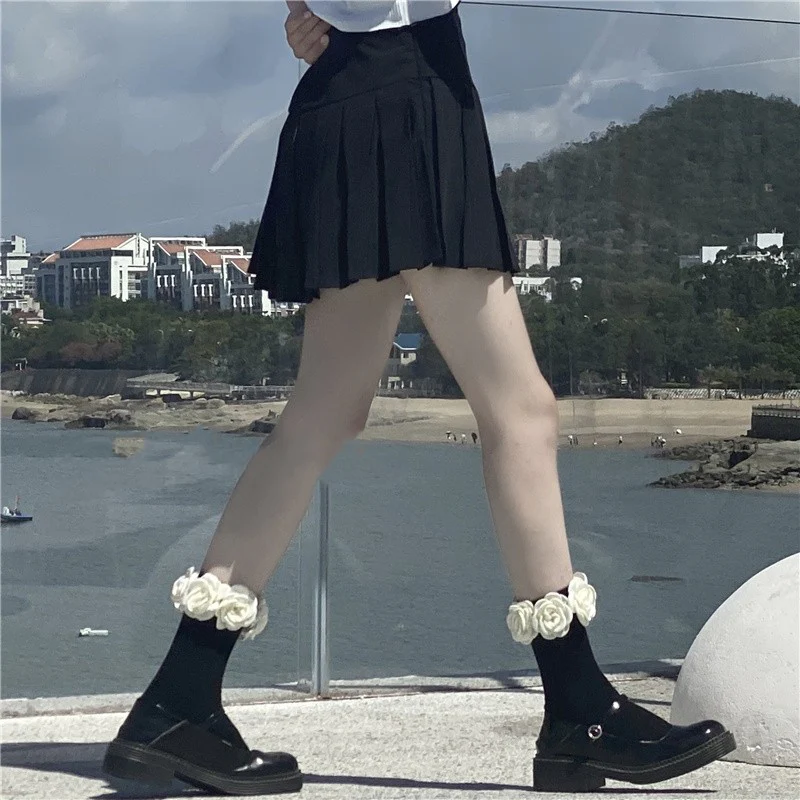 3D Camellia Socks   HA1585 - Image 2