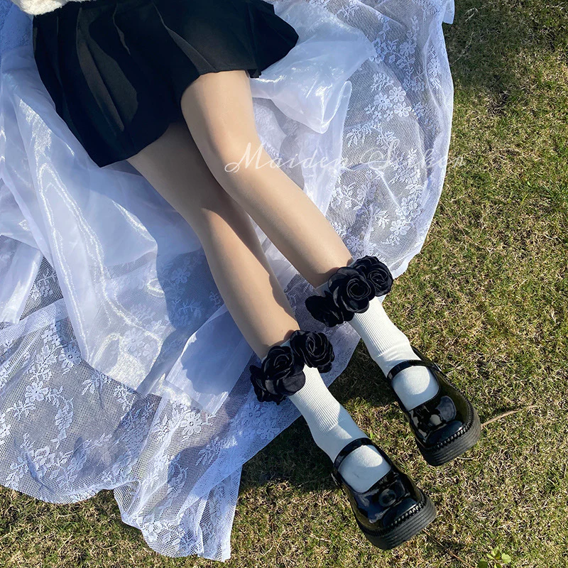 3D Camellia Socks   HA1585 - Image 7