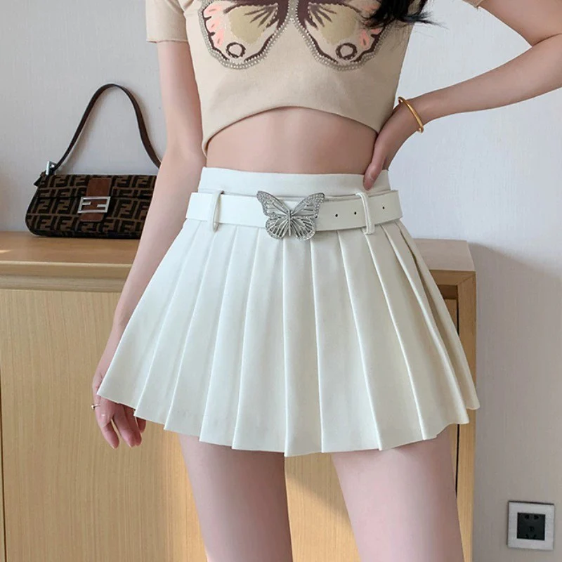 A-line skirt with pleated butterfly belt   HA2037 - Image 4
