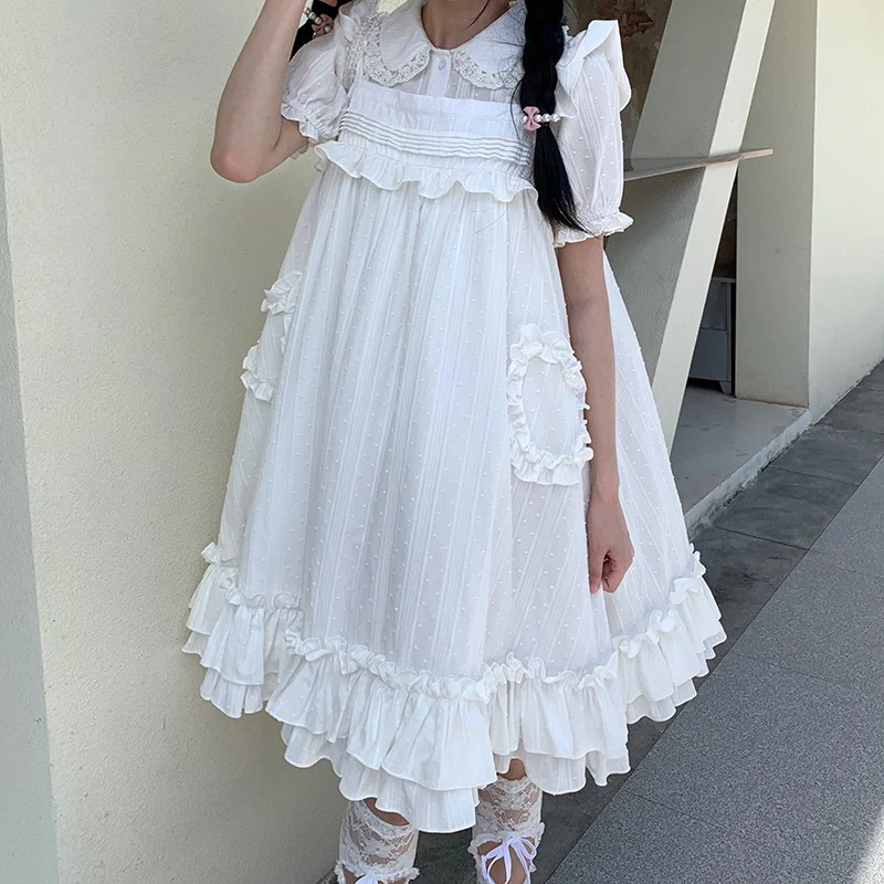 Accordion pleat dress with wood ears HA1301 - Image 3