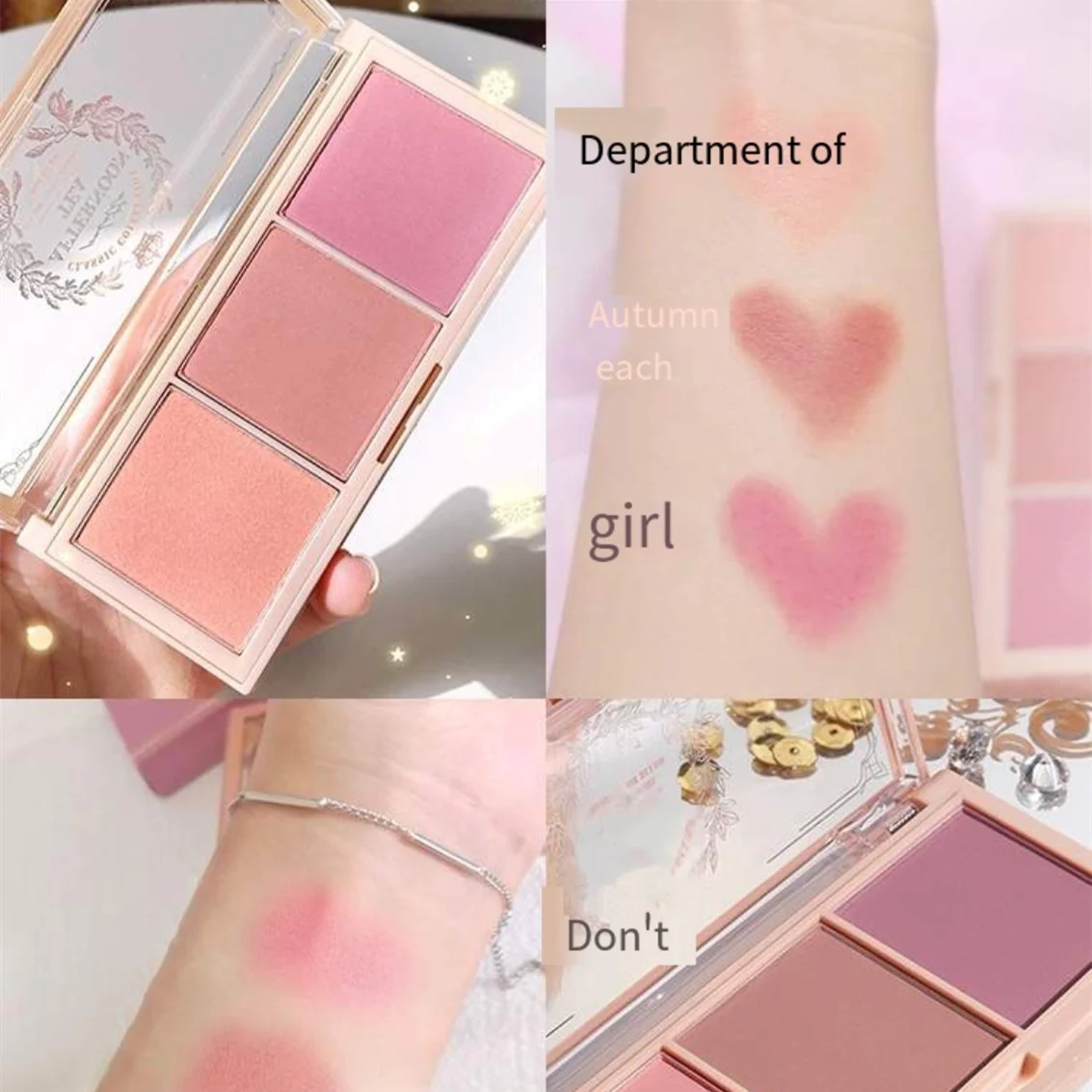 Afternoon tea tri-color blush tray    HA0201 - Image 3