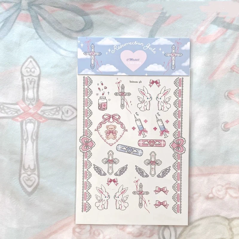 Angel Heart Leg Ring Tattoo Sticker   HA2061 - Image 2