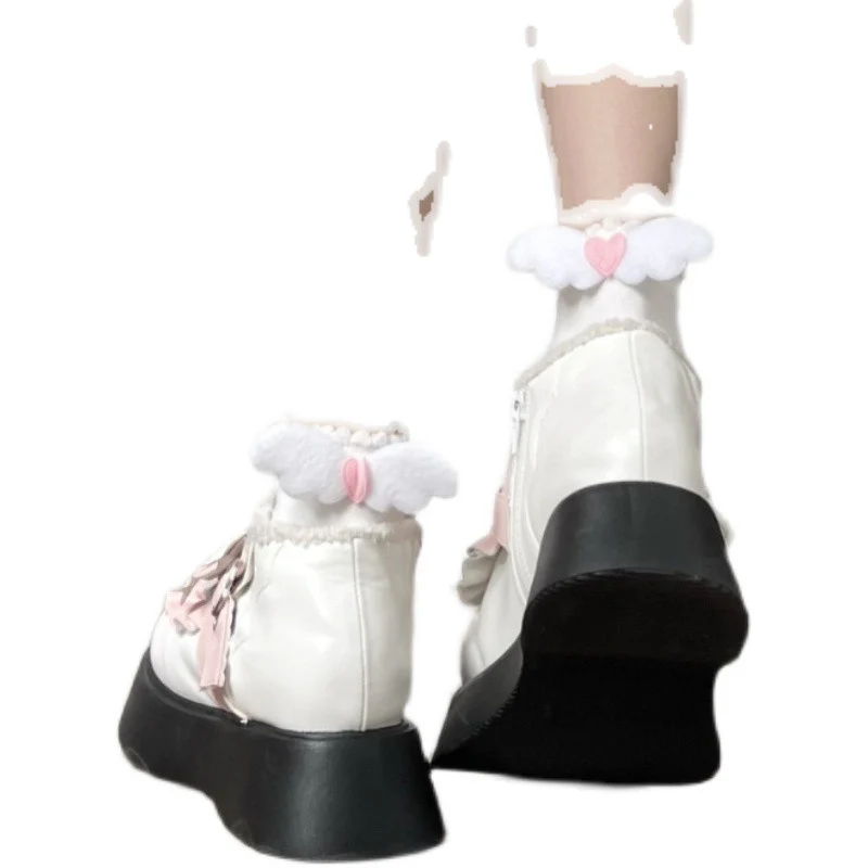 Angel Wings Combed Cotton Socks   HA0763 - Image 3