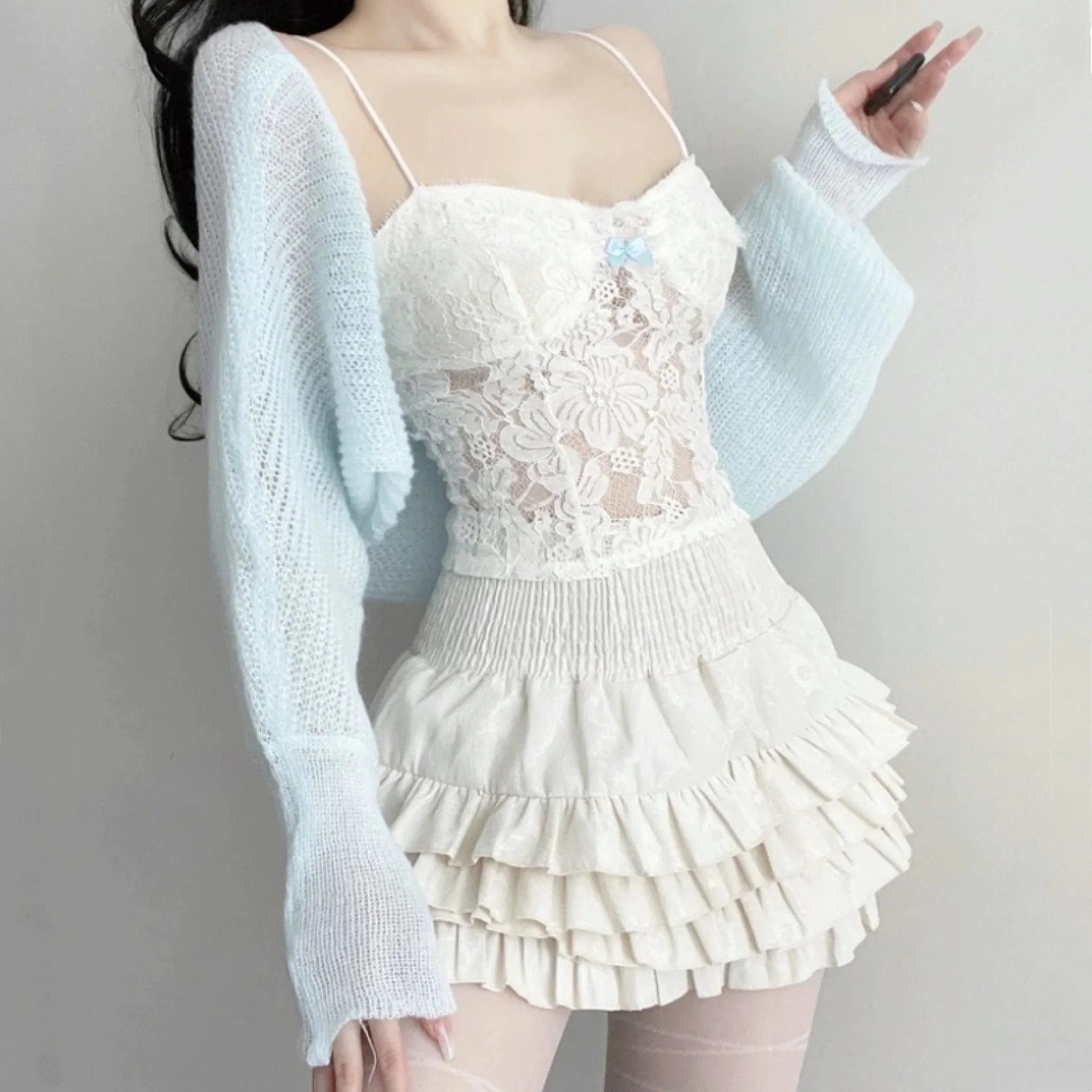 Apricot Pleated Cake Dress  HA2126 - Image 2