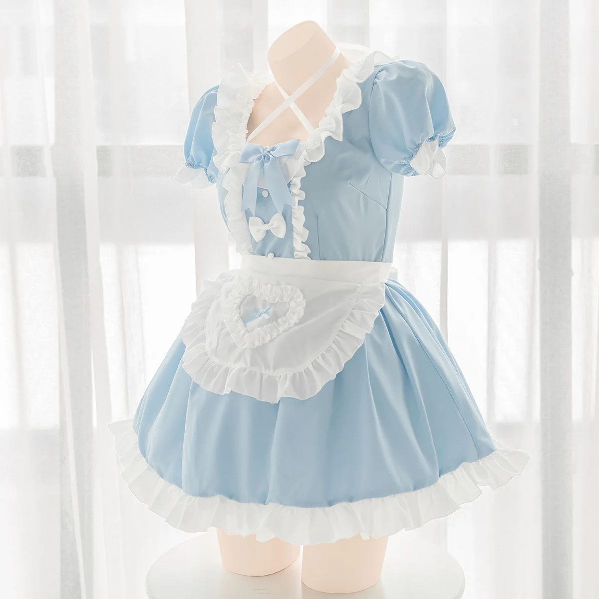 Aqua Blue Sugar Heart Cute Dress Uniform   HA0860 - Image 3
