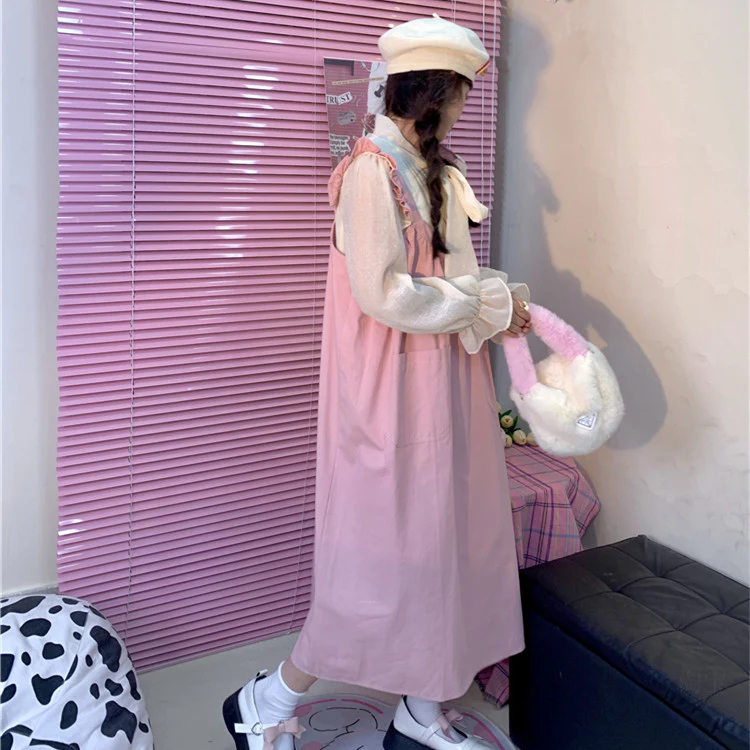 Autumn and winter two piece suspender skirt  HA1202 - Image 4