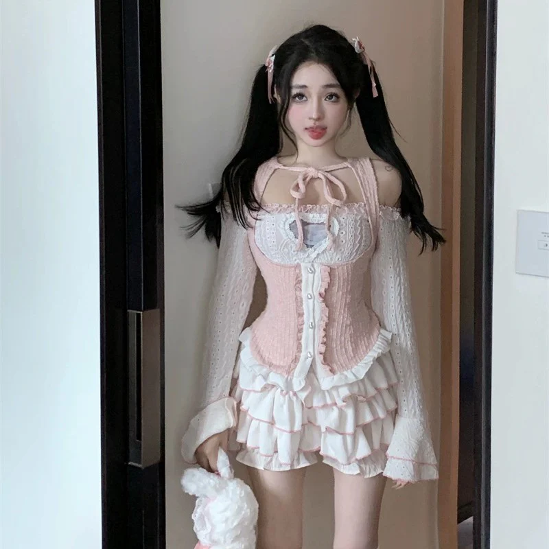 Autumn ruffled skirt three piece set   HA2137 - Image 4