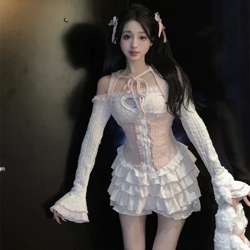 Autumn ruffled skirt three piece set   HA2137 - Image 6