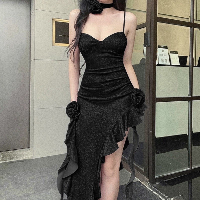 Backless Slit Sexy Purple Dress   HA2020 - Image 3