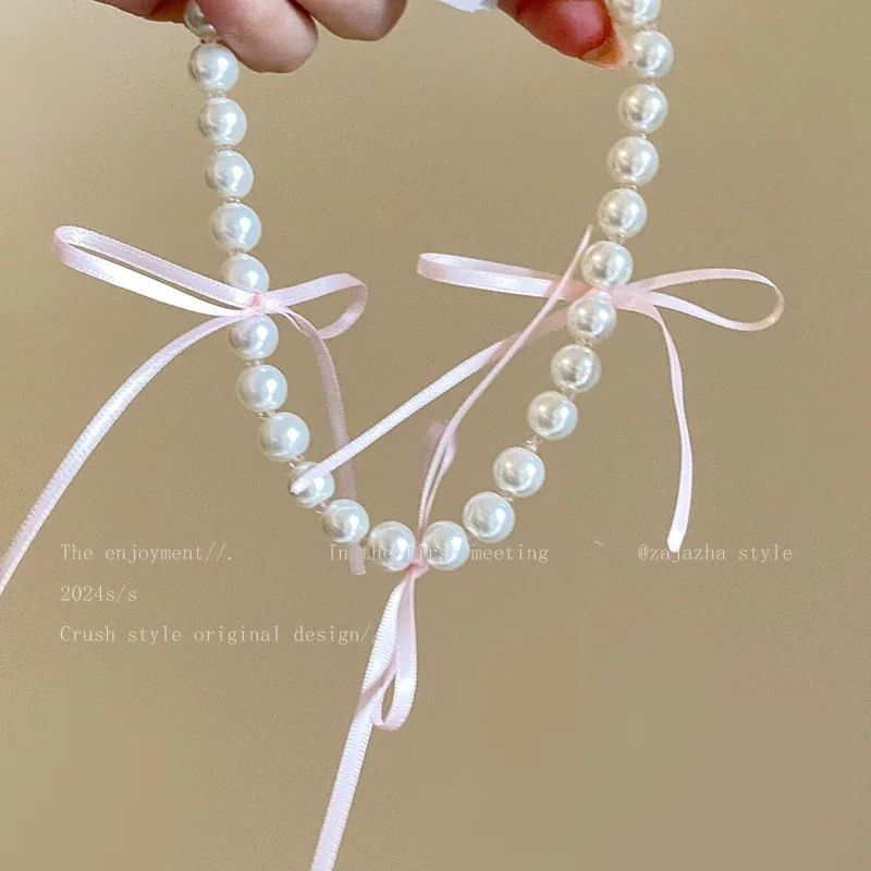 Ballet style pearl butterfly necklace HA2618 - Image 5