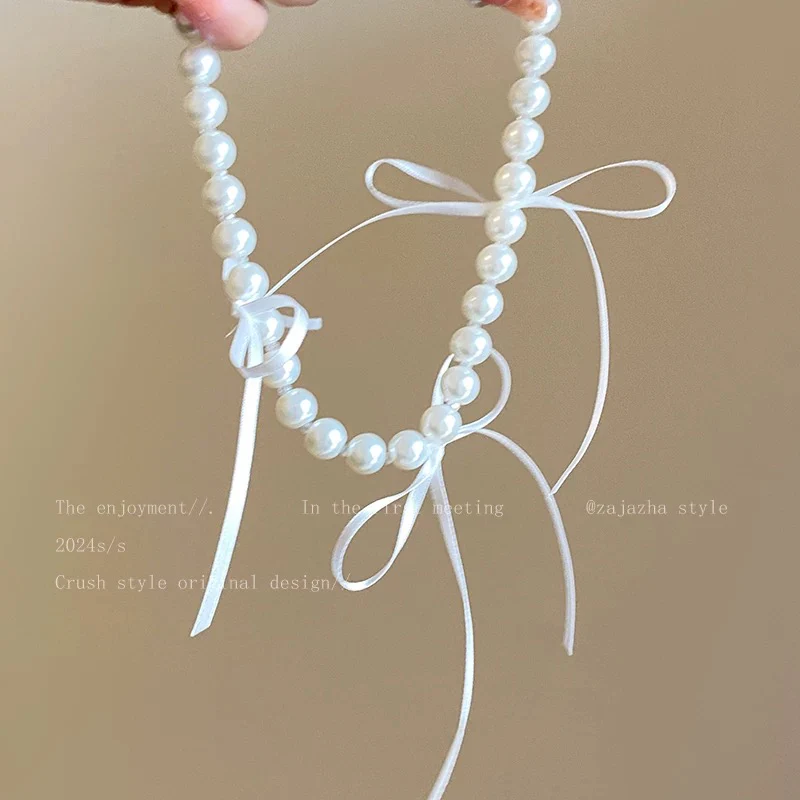 Ballet style pearl butterfly necklace HA2618 - Image 6