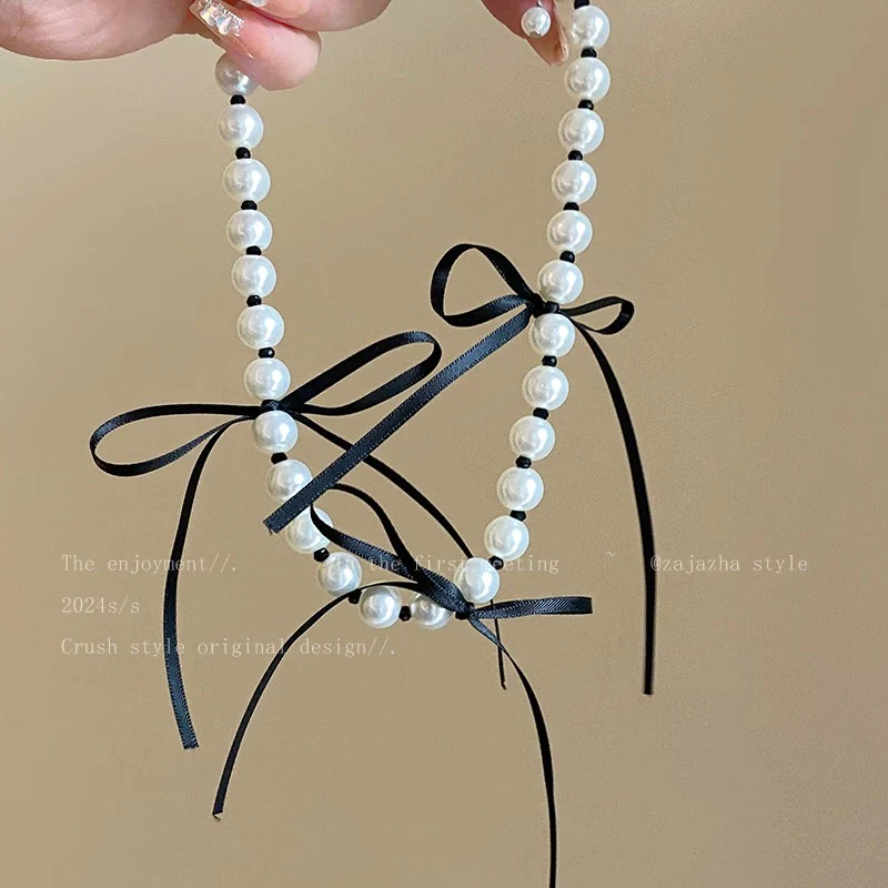 Ballet style pearl butterfly necklace HA2618 - Image 7