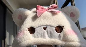 Bear ears plush hat   HA1221 - Image 5