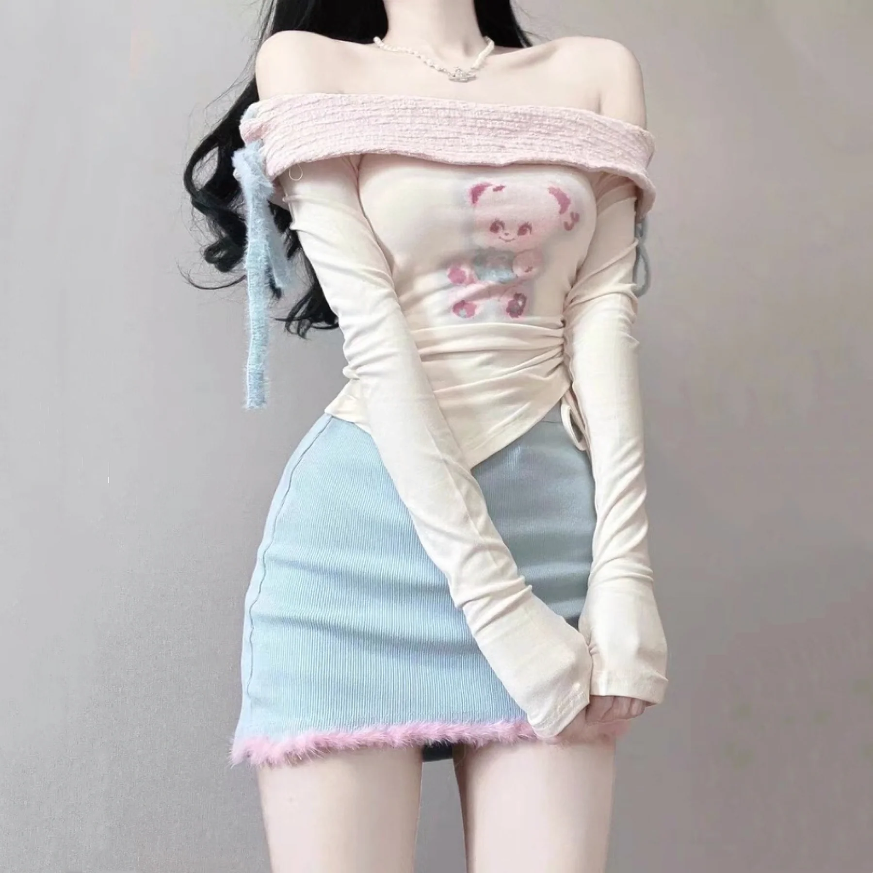 Bear top and skirt two piece set   HA1675 - Image 2