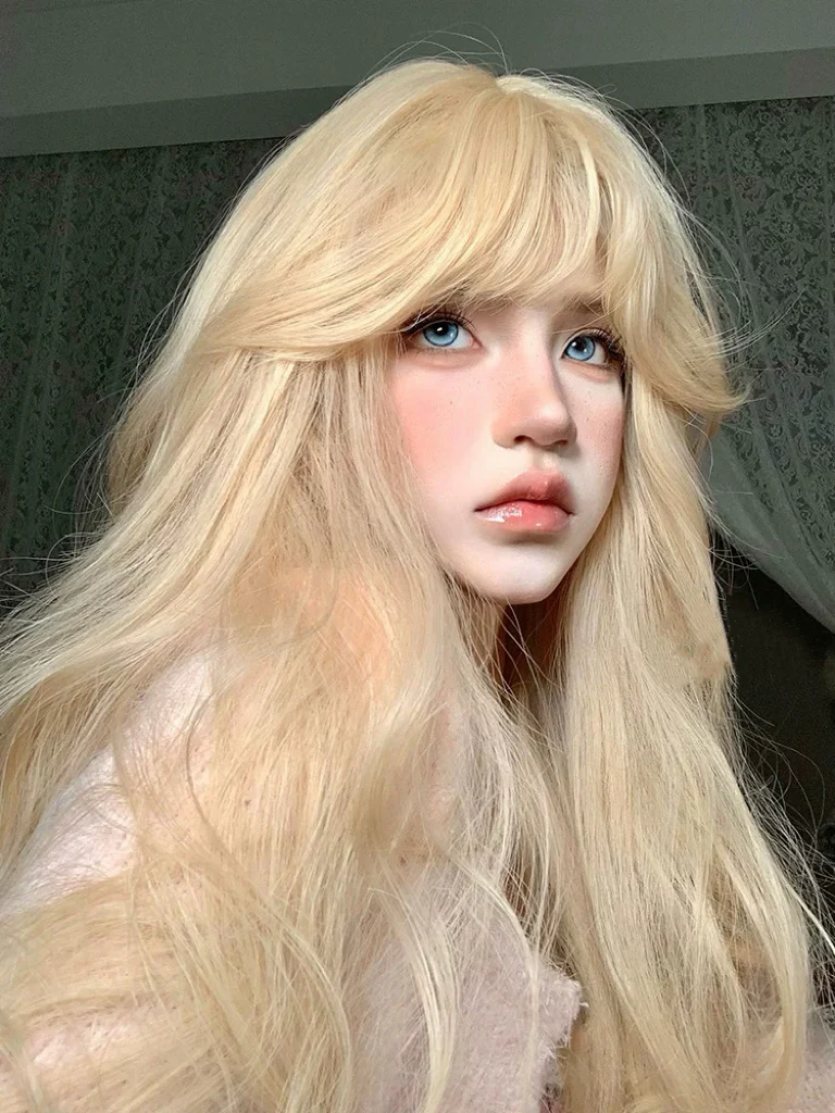 Blonde long curly wig HA2411 - Image 6