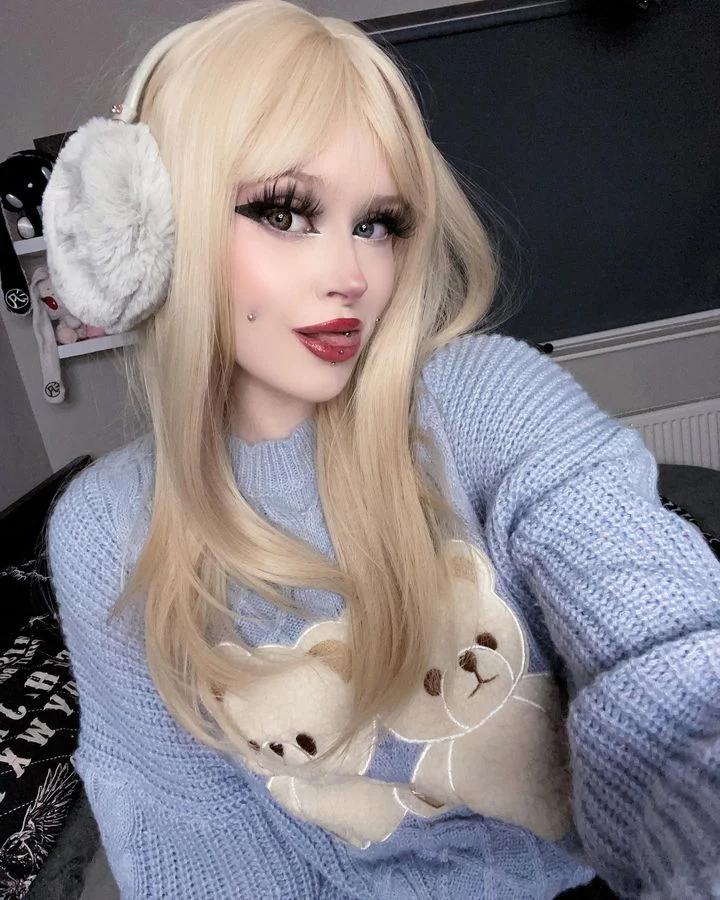 Blonde natural fluffy straight hair HA0070 - Image 3