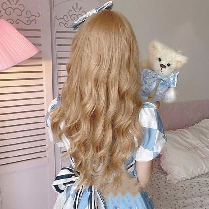 Blonde wavy long curly hair   HA0230 - Image 4
