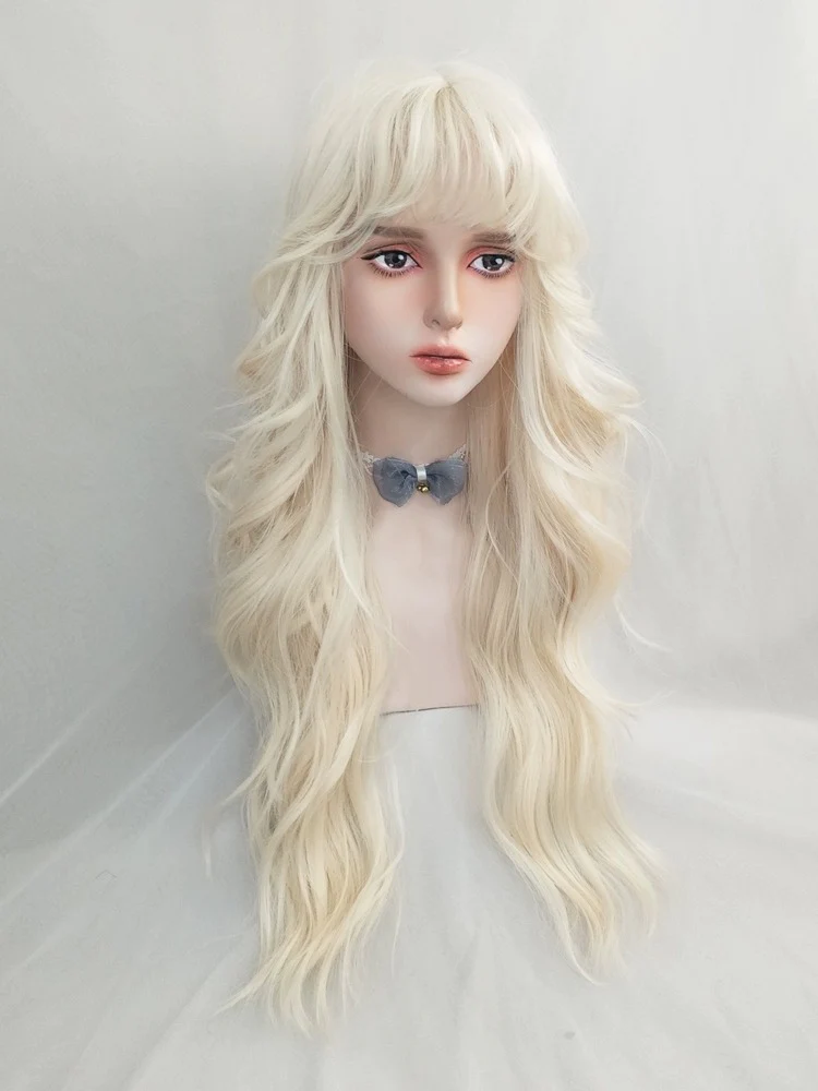 Blonde wavy long curly wig HA2380 - Image 5