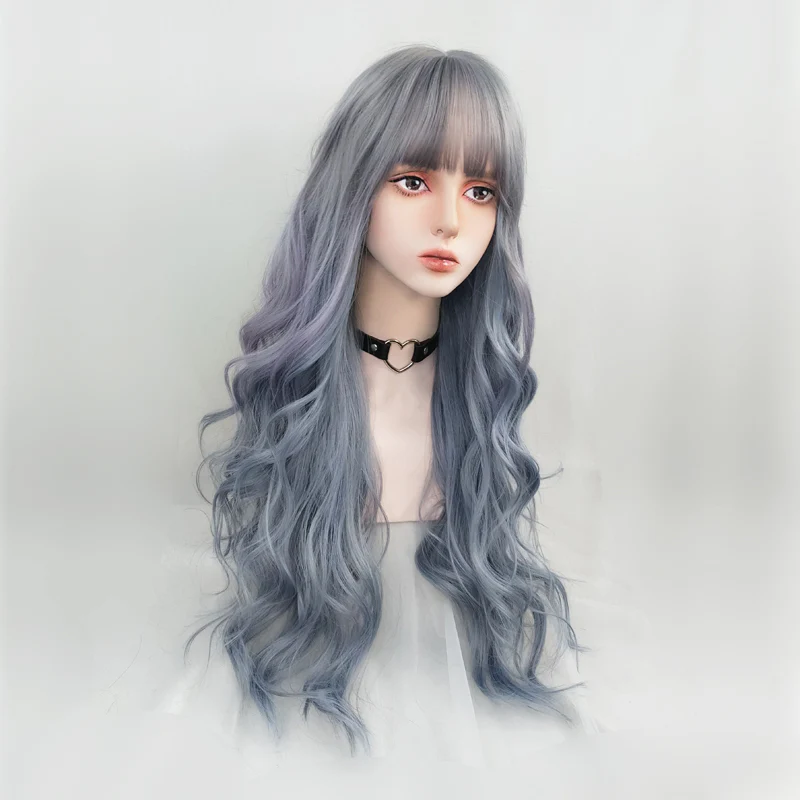 Blue Gray Big Wave Wig  HA0059 - Image 3