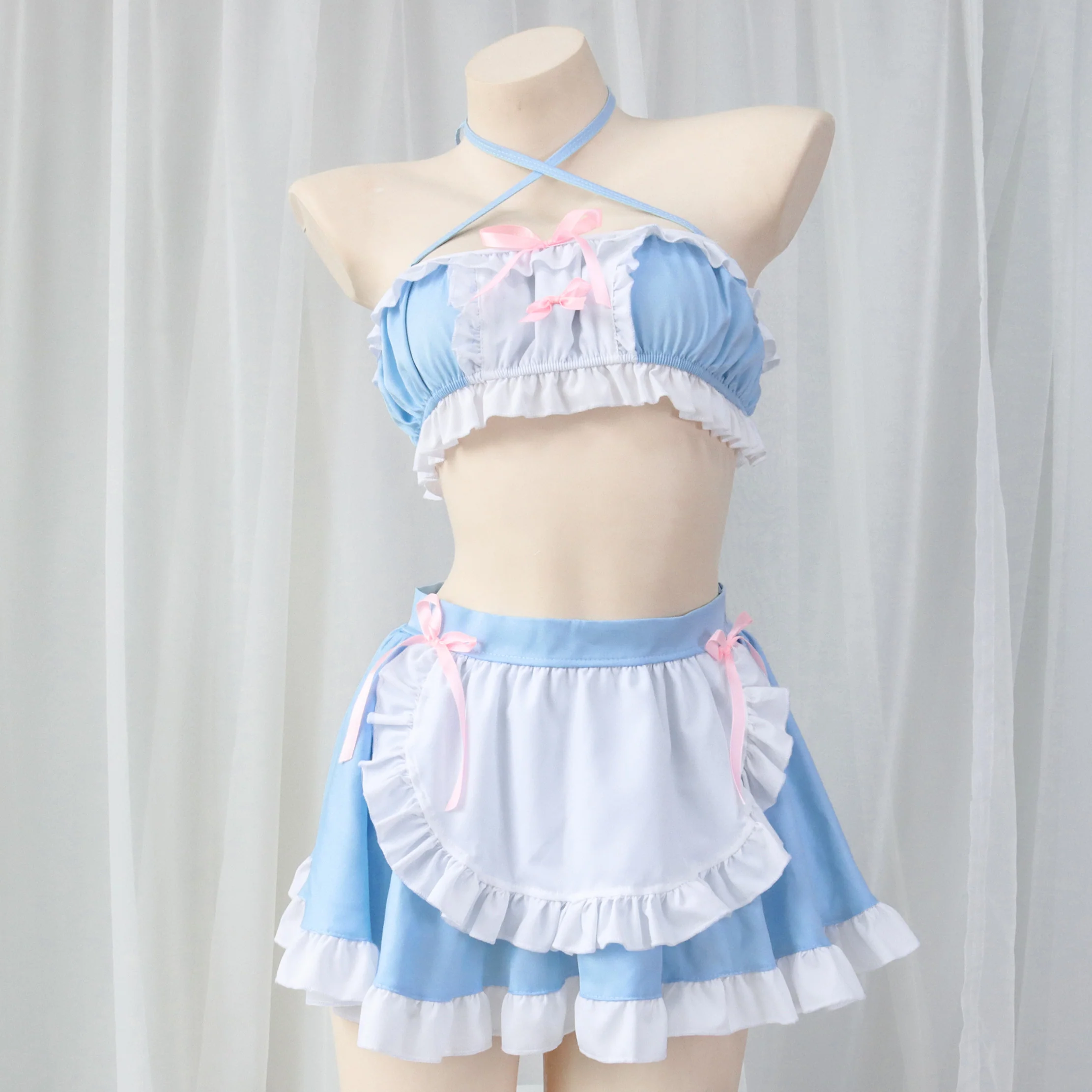 Blue Maid Split Pajamas Set  HA0679 - Image 6
