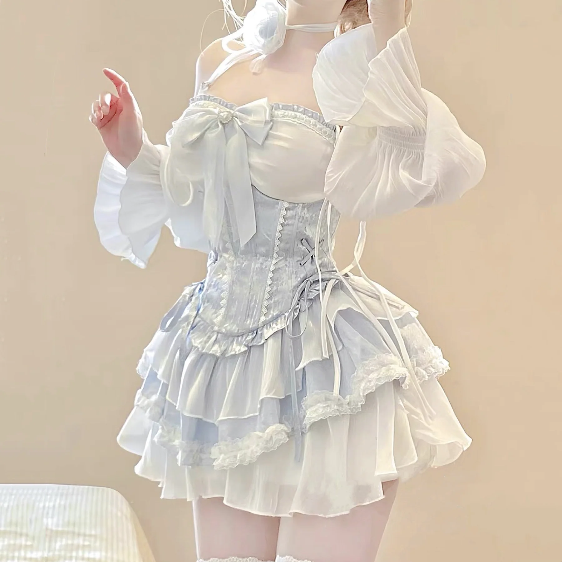 Blue princess dress HA2259 - Image 2