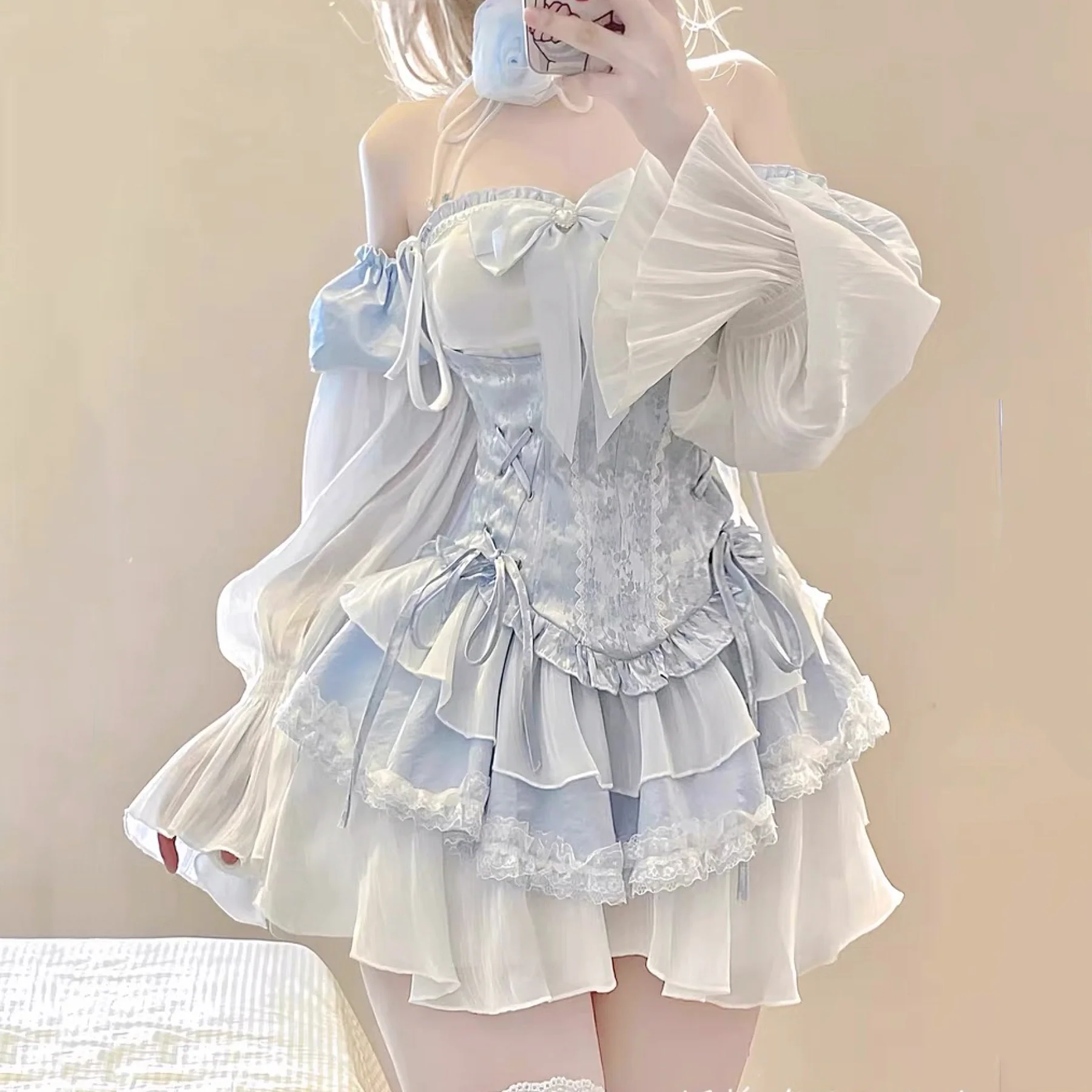 Blue princess dress HA2259 - Image 3