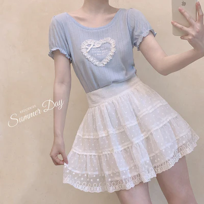 Bow cutout T-shirt HA0509 - Image 4