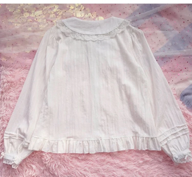 Bow Doll Collar Long Sleeve Shirt HA1125 - Image 2