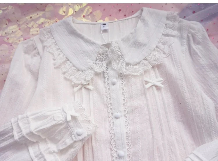 Bow Doll Collar Long Sleeve Shirt HA1125 - Image 4