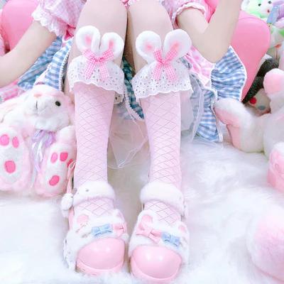 Bow knot cute lace mid tube socks   HA0756 - Image 9