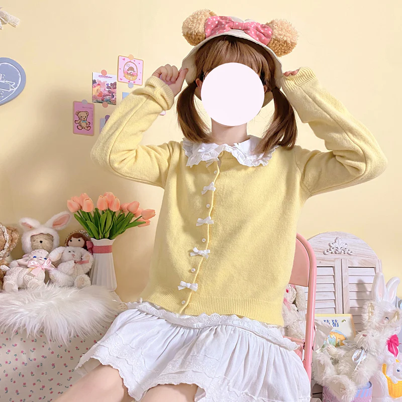 Bow Knot Sweater Jacket HA1054 - Image 2