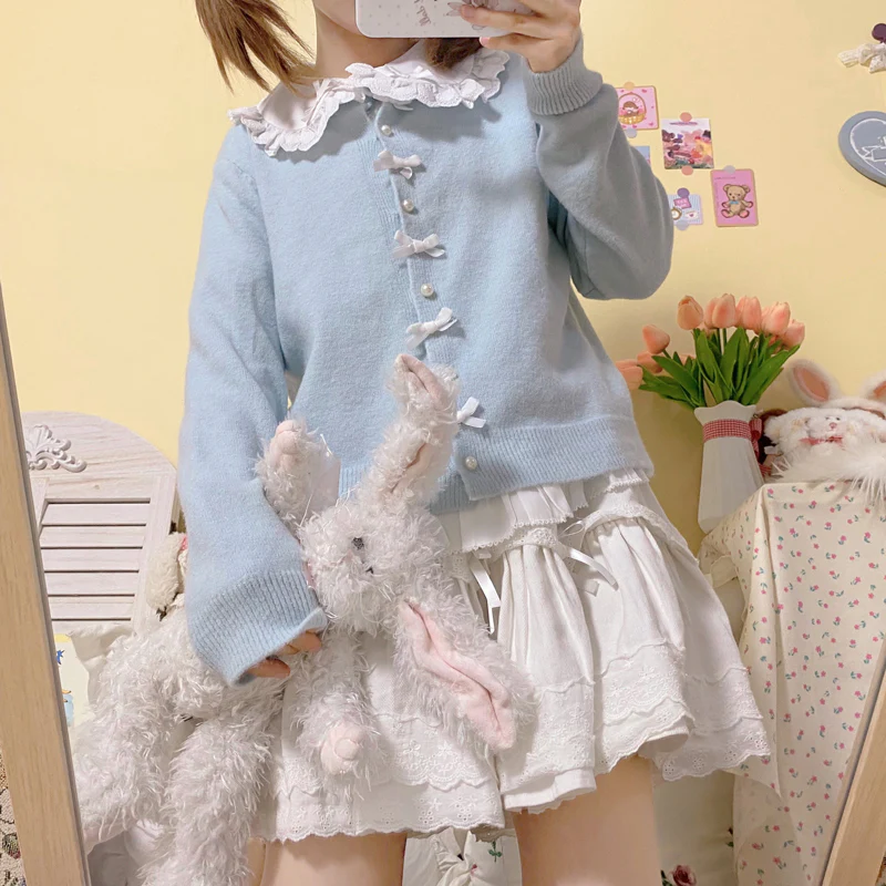 Bow Knot Sweater Jacket HA1054 - Image 3