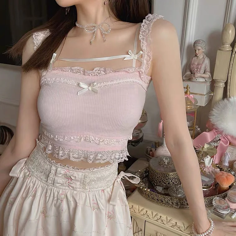 Bow Knot White Camisole  HA0626 - Image 2