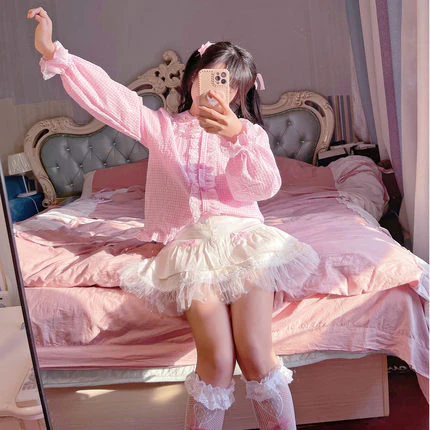 Bow Lace White Skirt HA0361 - Image 4