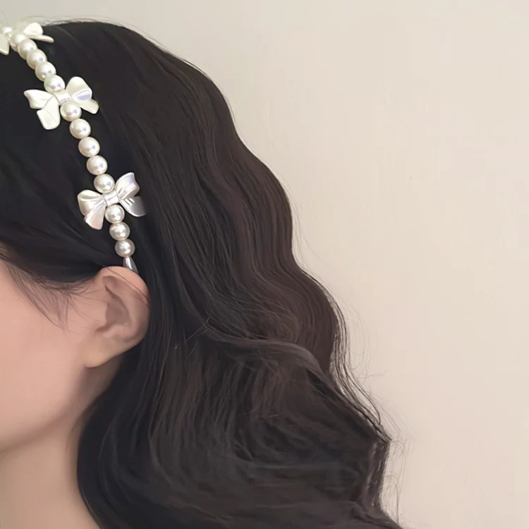 Bow pearl headband   HA1511 - Image 2