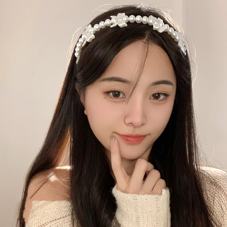 Bow pearl headband   HA1511 - Image 5