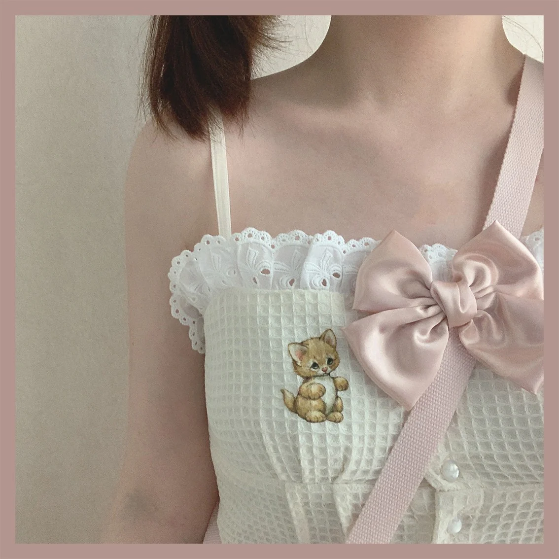 Bow print camisole top HA1572 - Image 2