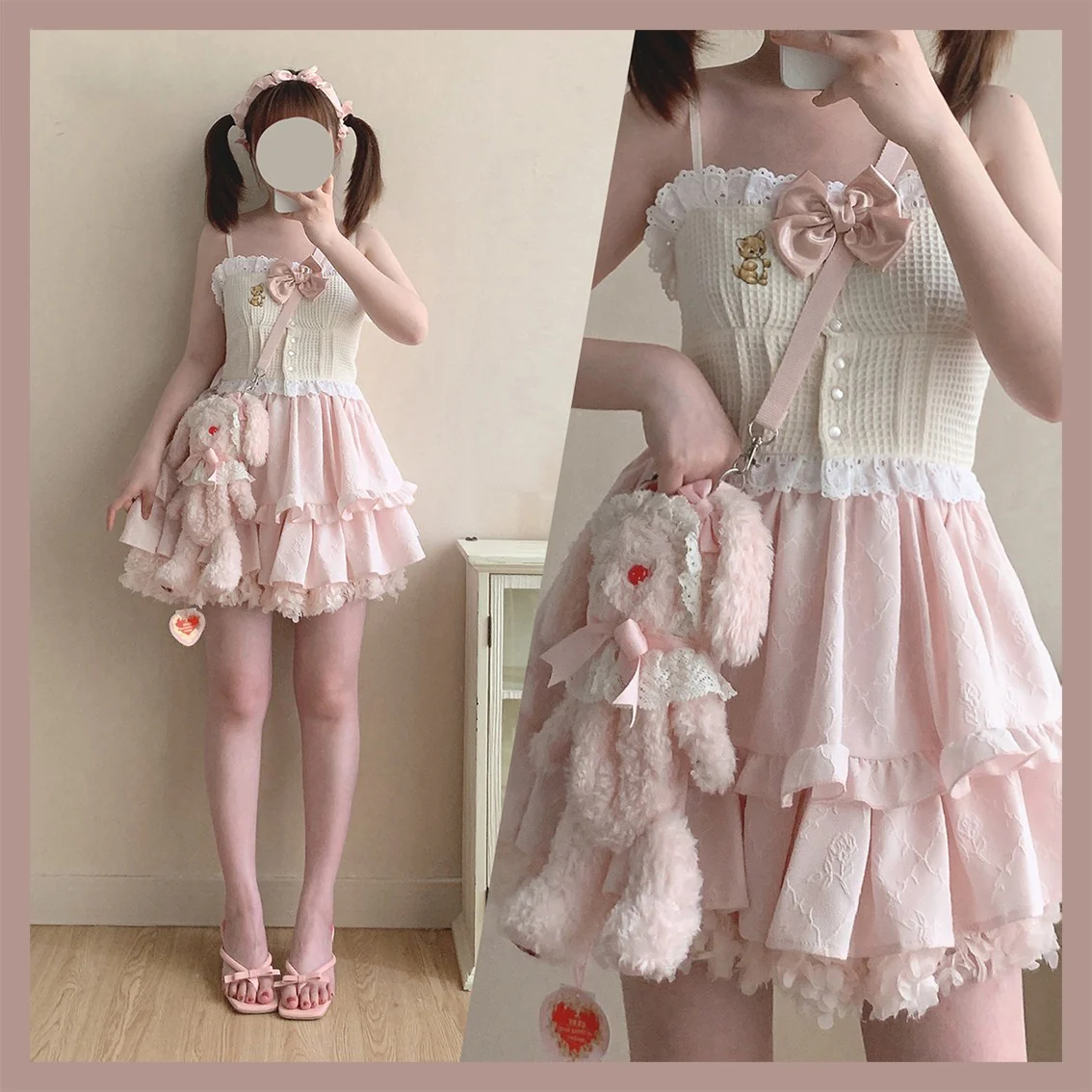 Bow print camisole top HA1572 - Image 3