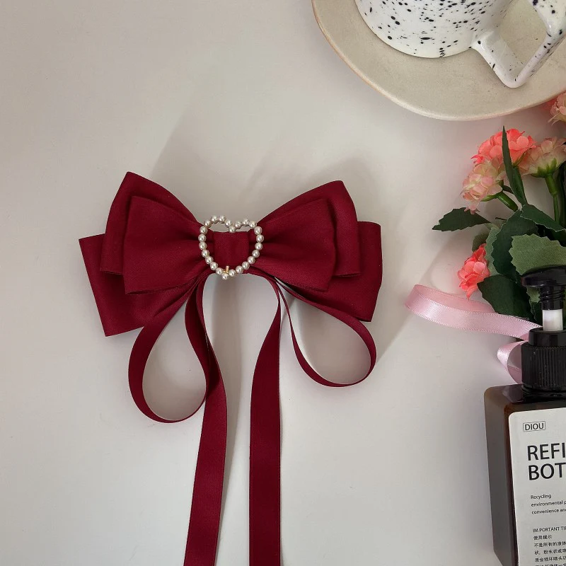 Bow Ribbon Heart Hair Clip  HA1450 - Image 2