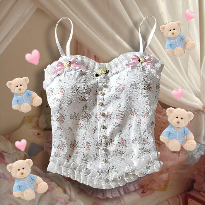 Bow Rose Lace Camisole  HA0581 - Image 5