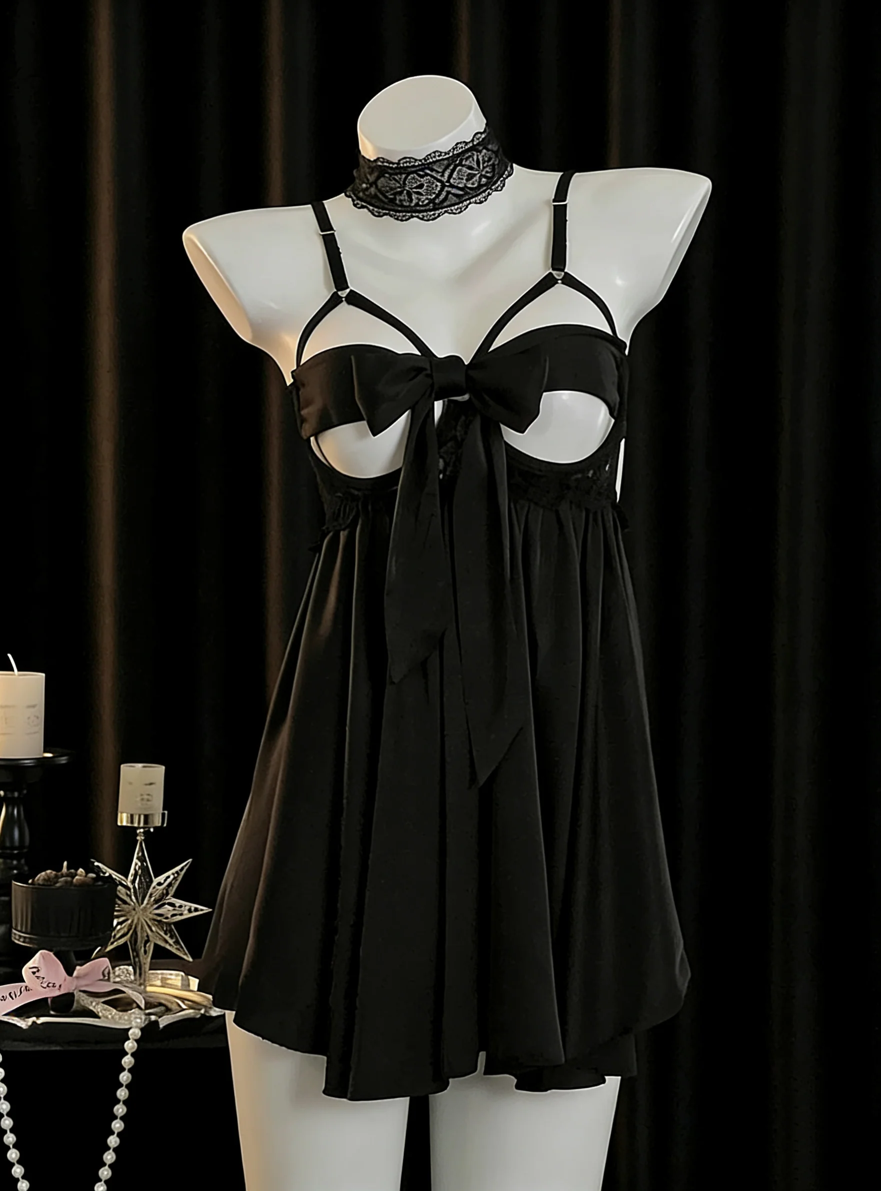 Bow strap dress HA3008 - Image 4