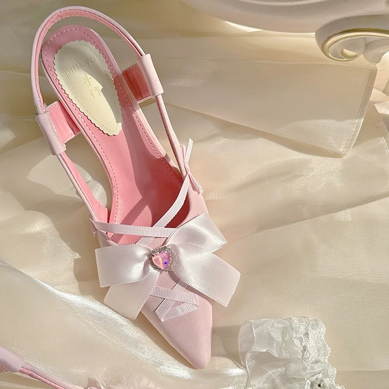 Bow tie high heel sandals HA2540 - Image 5