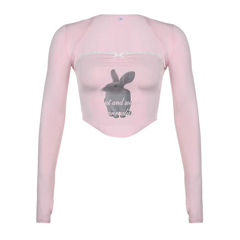 Cute pink bunny top HA2333 - Image 5