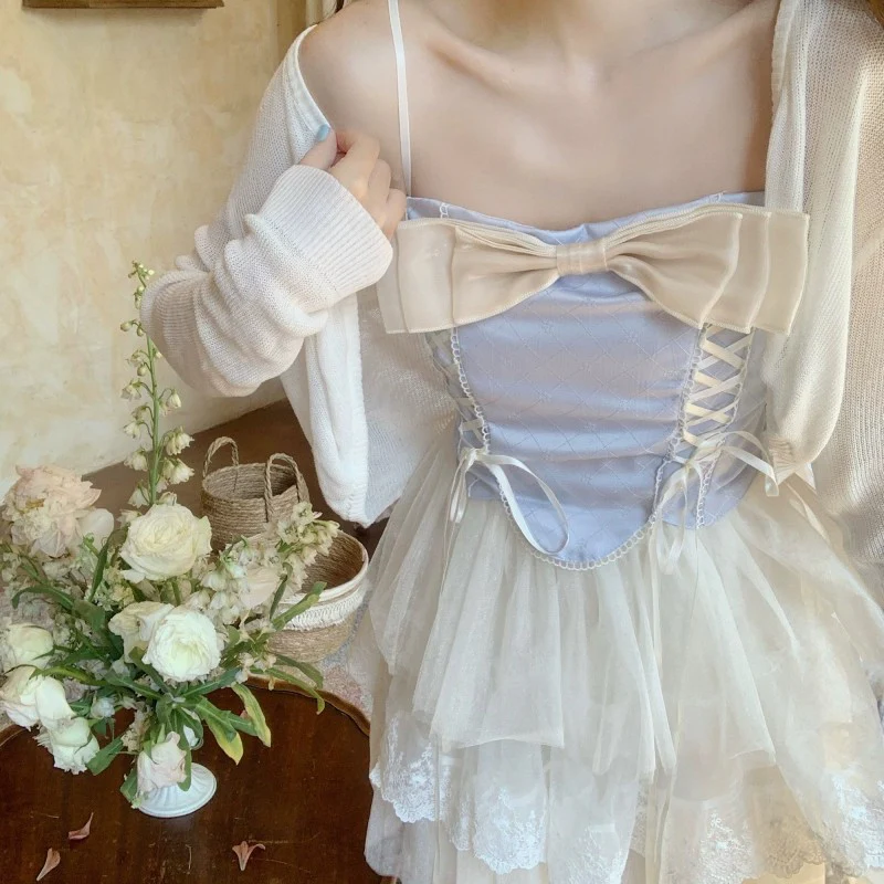 Bowknot mesh dress   HA1952 - Image 2