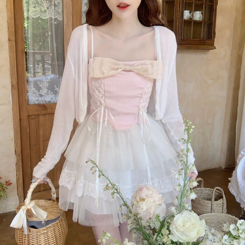Bowknot mesh dress   HA1952 - Image 3