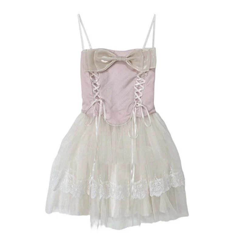 Bowknot mesh dress   HA1952 - Image 5
