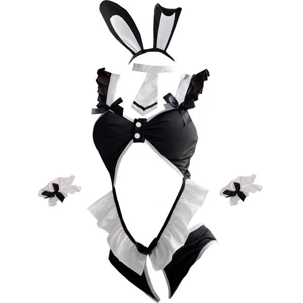 Bunny girl cosplay maid uniform suit HA2796 - Image 7