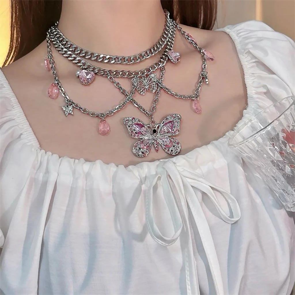 Butterfly Beaded waist chain/necklace HA2527 - Image 2