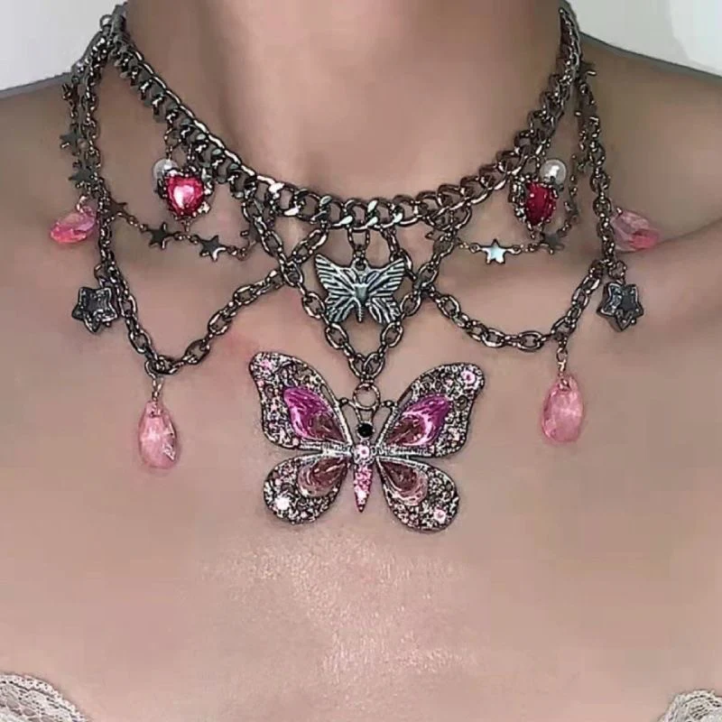 Butterfly Beaded waist chain/necklace HA2527 - Image 3