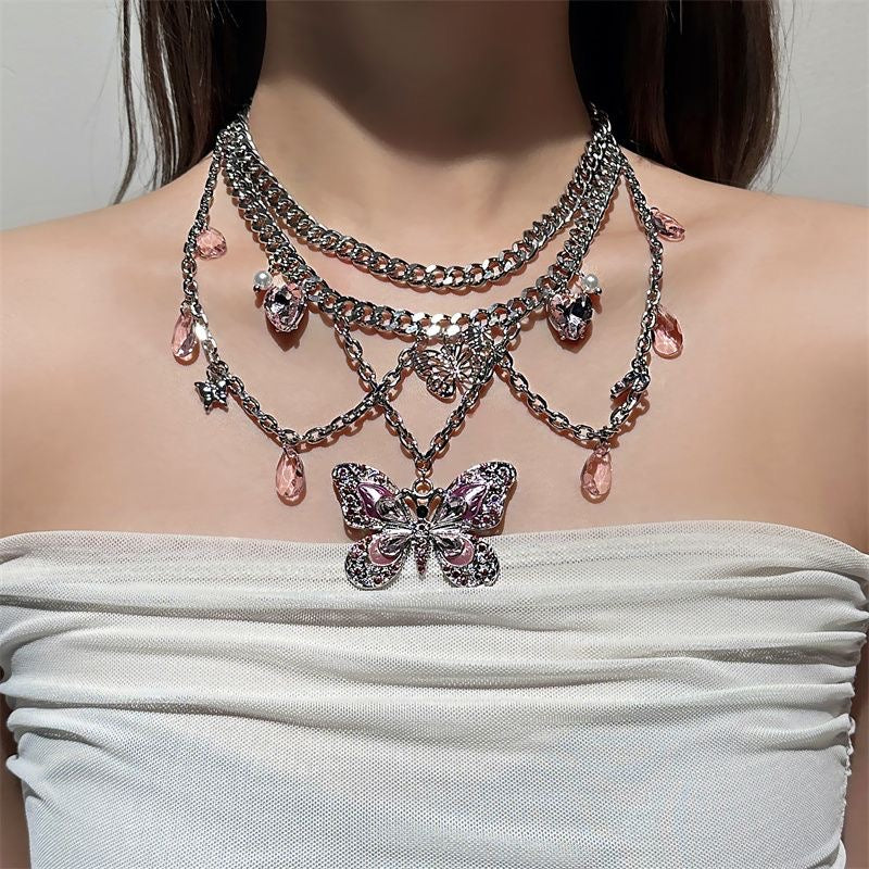 Butterfly Beaded waist chain/necklace HA2527 - Image 4